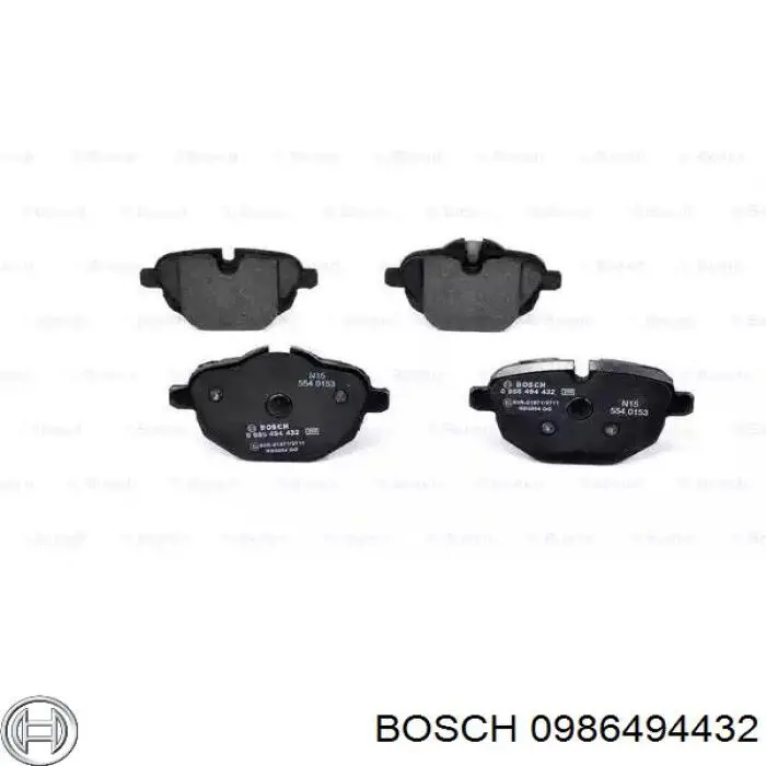 Колодки гальмові задні, дискові 0986494432 Bosch