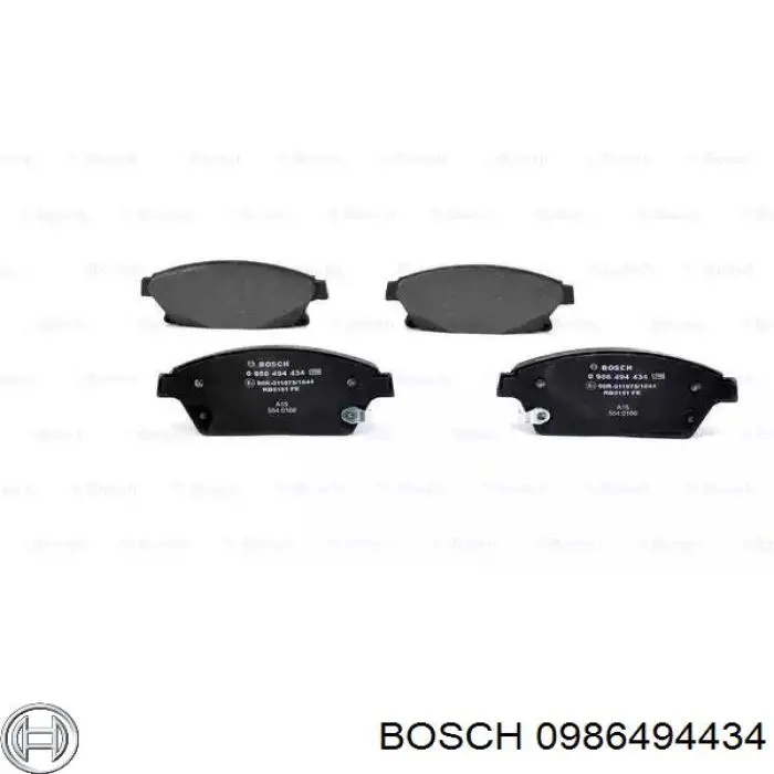 0986494434 Bosch колодки тормозные передние дисковые