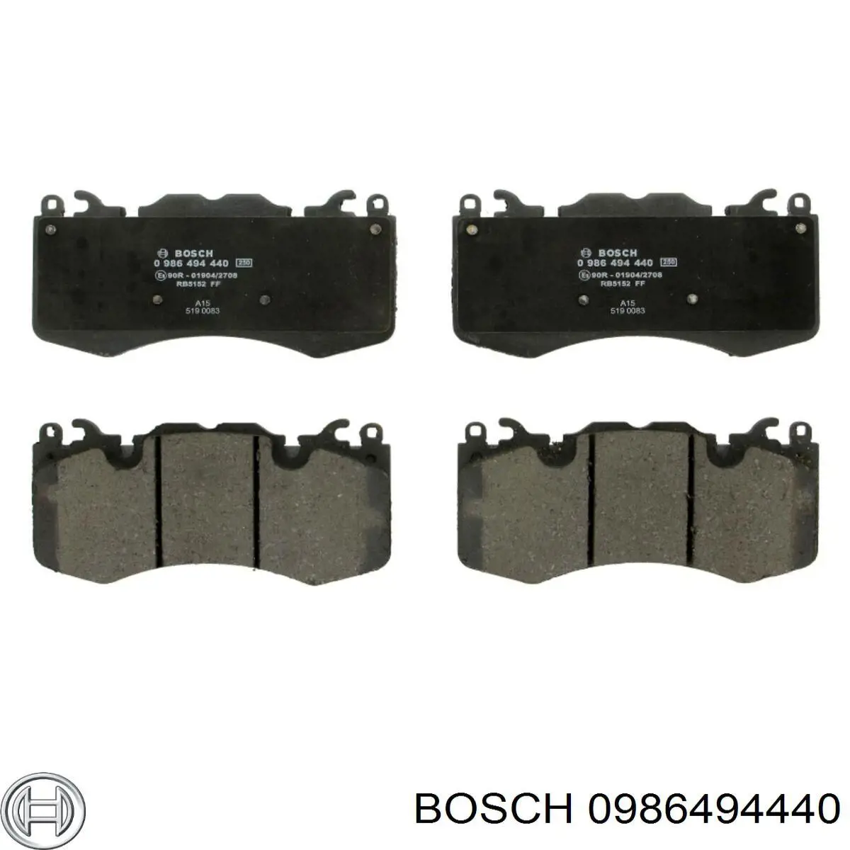 Передние тормозные колодки 0986494440 Bosch