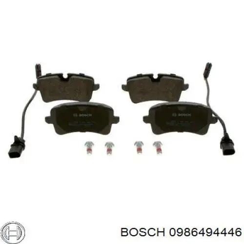 Задние тормозные колодки 0986494446 Bosch