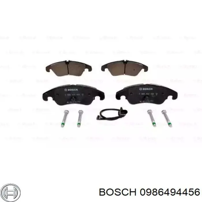 0 986 494 456 Bosch передние тормозные колодки