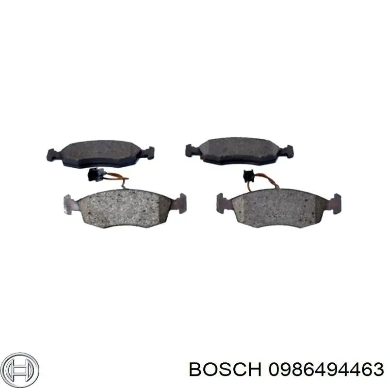 Передние тормозные колодки 0986494463 Bosch