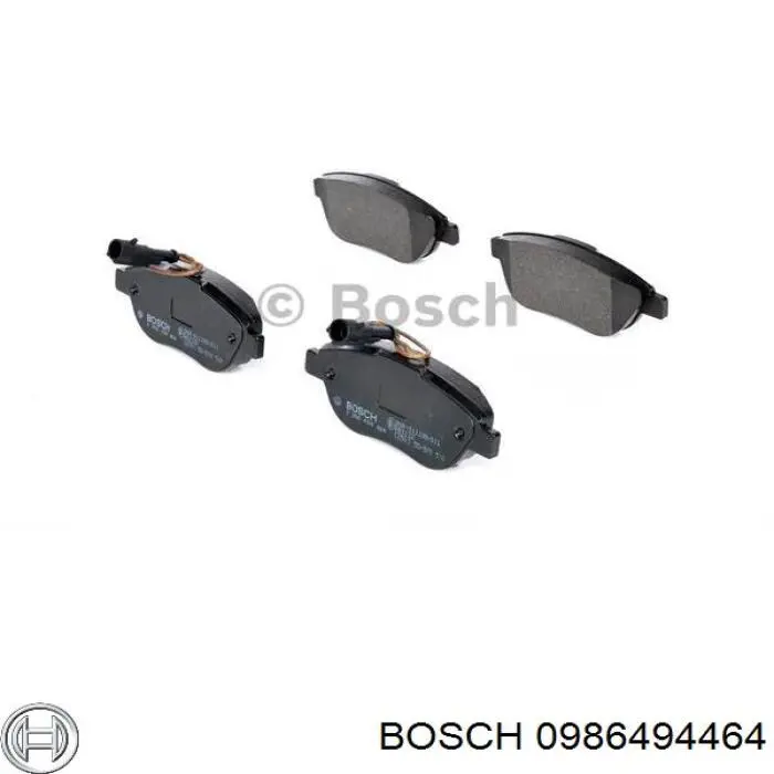 Колодки гальмівні передні, дискові 0986494464 Bosch