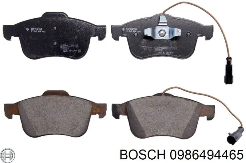 Передние тормозные колодки 0986494465 Bosch