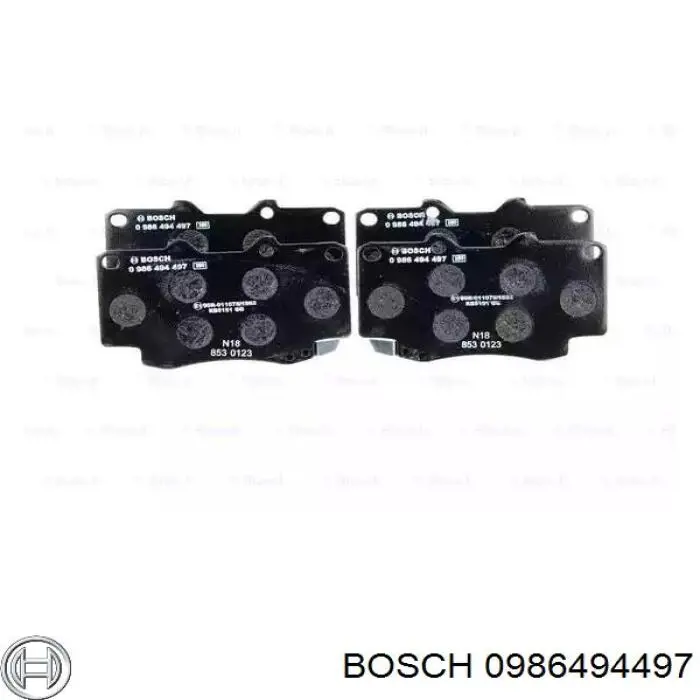 0986494497 Bosch колодки тормозные передние дисковые