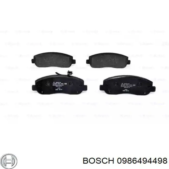 Передние тормозные колодки 0986494498 Bosch