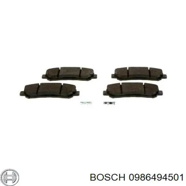 Колодки гальмівні передні, дискові 0986494501 Bosch