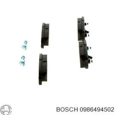 Колодки гальмові задні, дискові 0986494502 Bosch