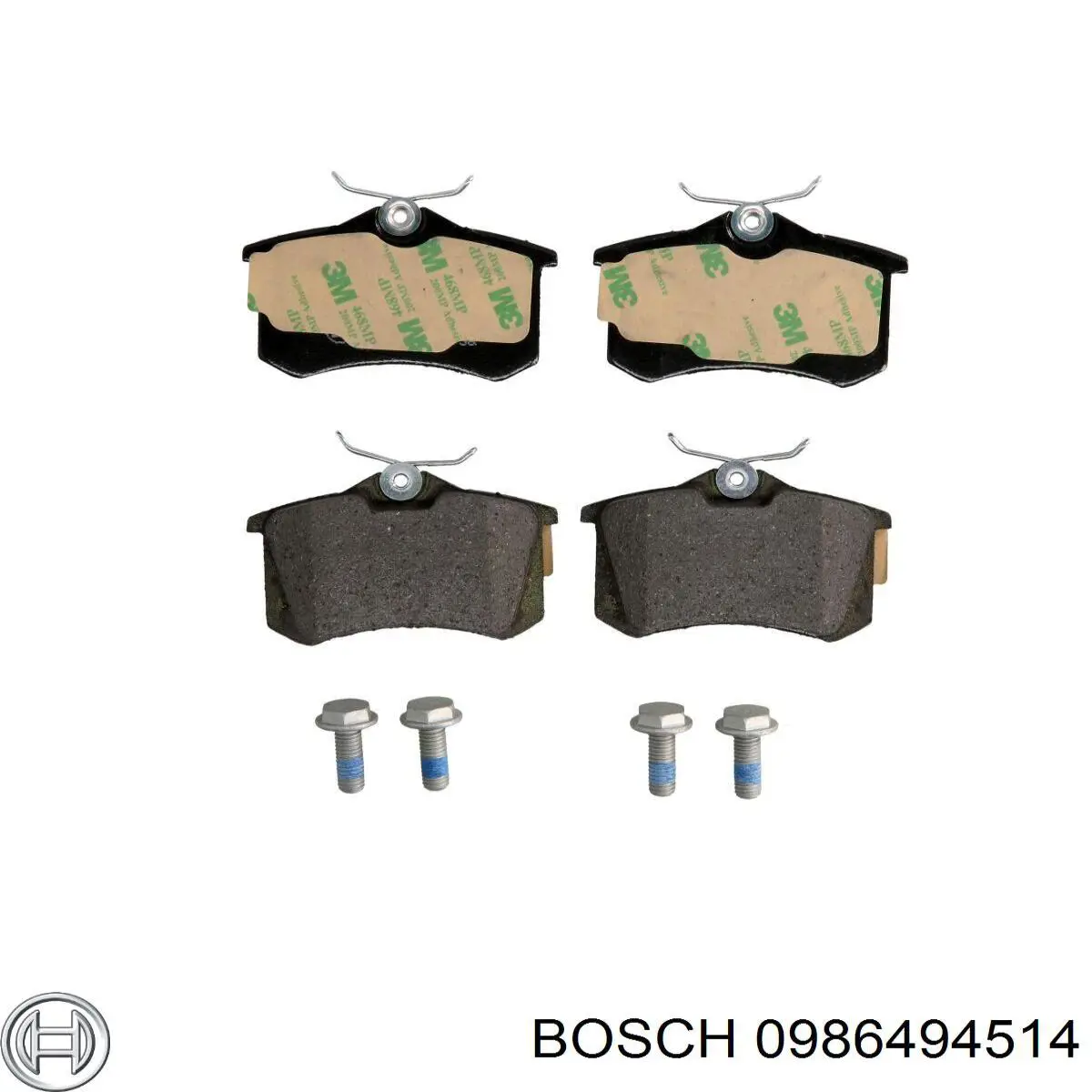 0986494514 Bosch колодки тормозные задние дисковые