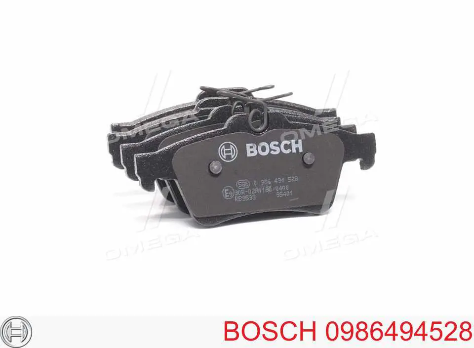 Задние тормозные колодки 0986494528 Bosch