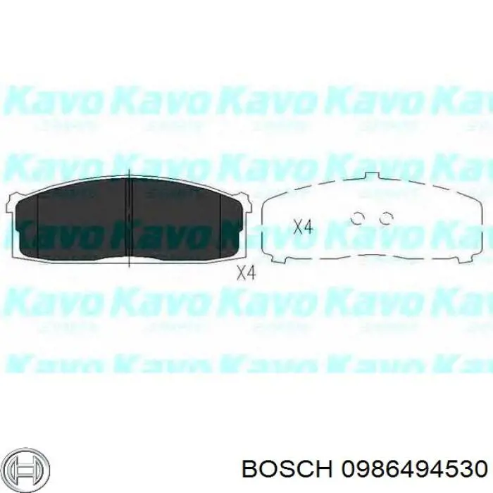 Передние тормозные колодки 0986494530 Bosch