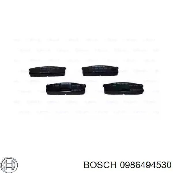 0986494530 Bosch колодки тормозные передние дисковые