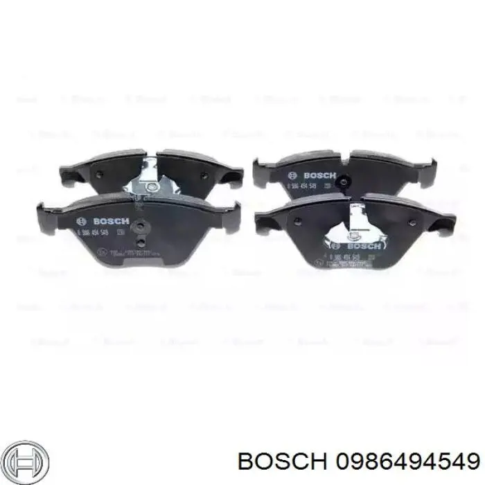 Передние тормозные колодки 0986494549 Bosch