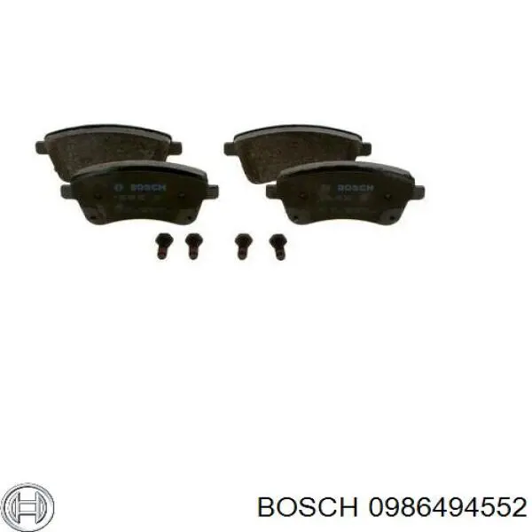 Передние тормозные колодки 0986494552 Bosch