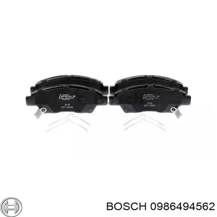 Передние тормозные колодки 0986494562 Bosch