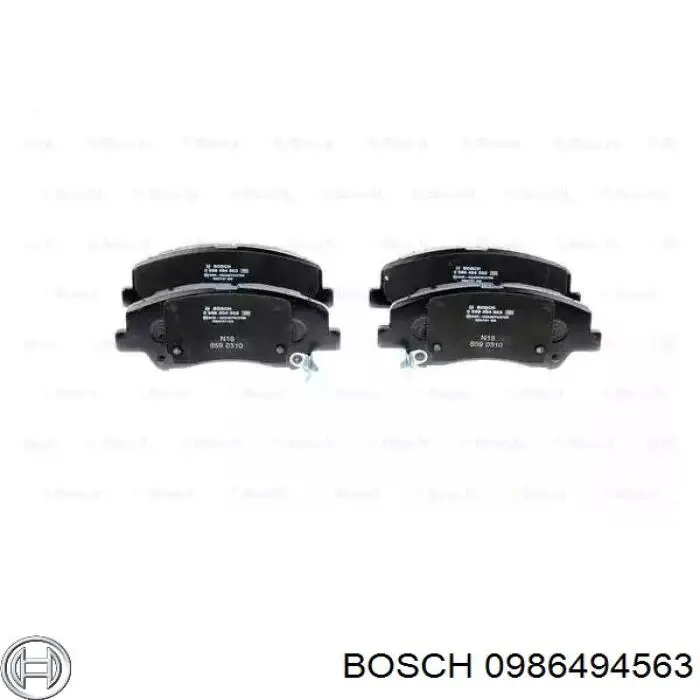 Передние тормозные колодки 0986494563 Bosch