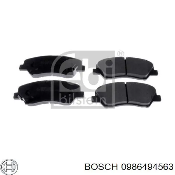 Compre 0986494563 Bosch Sapatas do freio dianteiras de disco