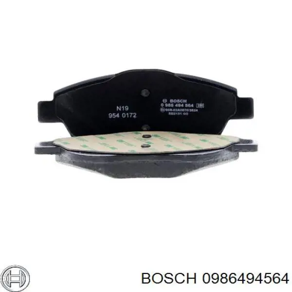 Передние тормозные колодки 0986494564 Bosch