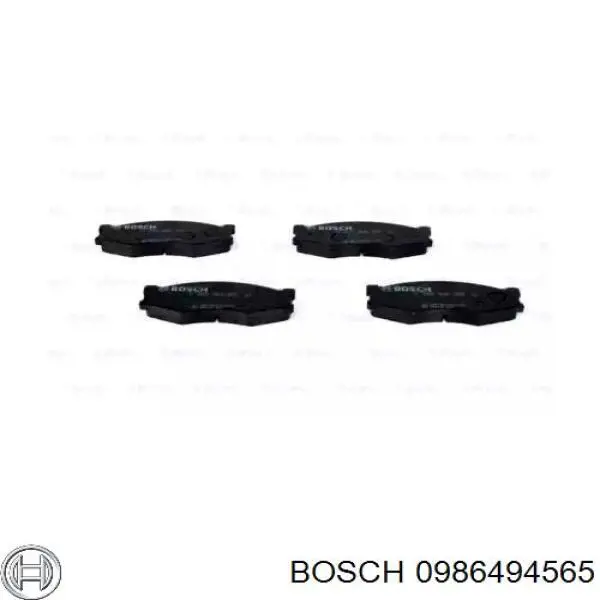 0986494565 Bosch колодки тормозные передние дисковые
