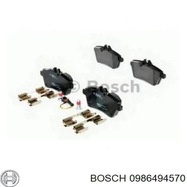 Передние тормозные колодки 0986494570 Bosch