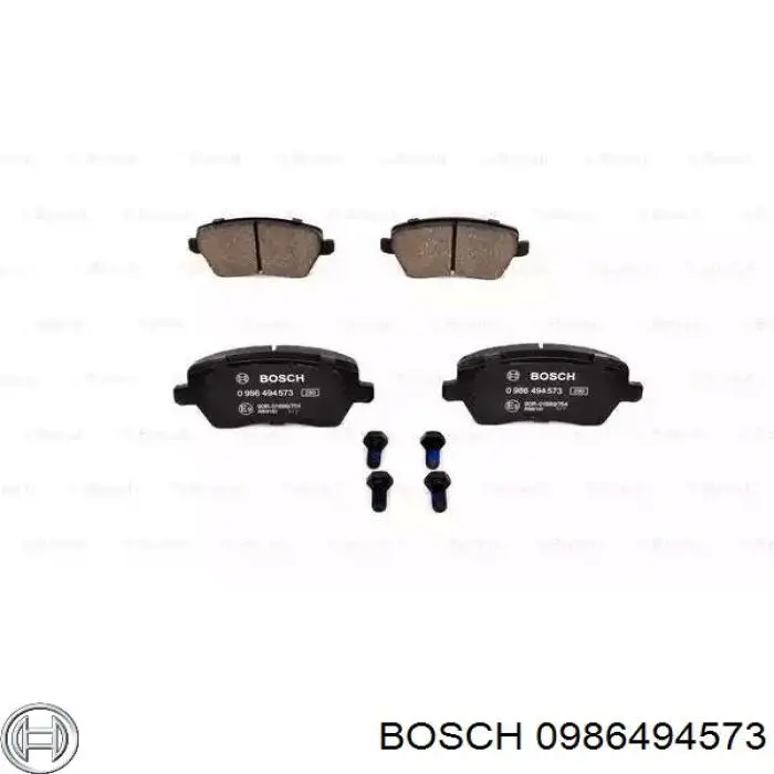 0986494573 Bosch sapatas do freio dianteiras de disco