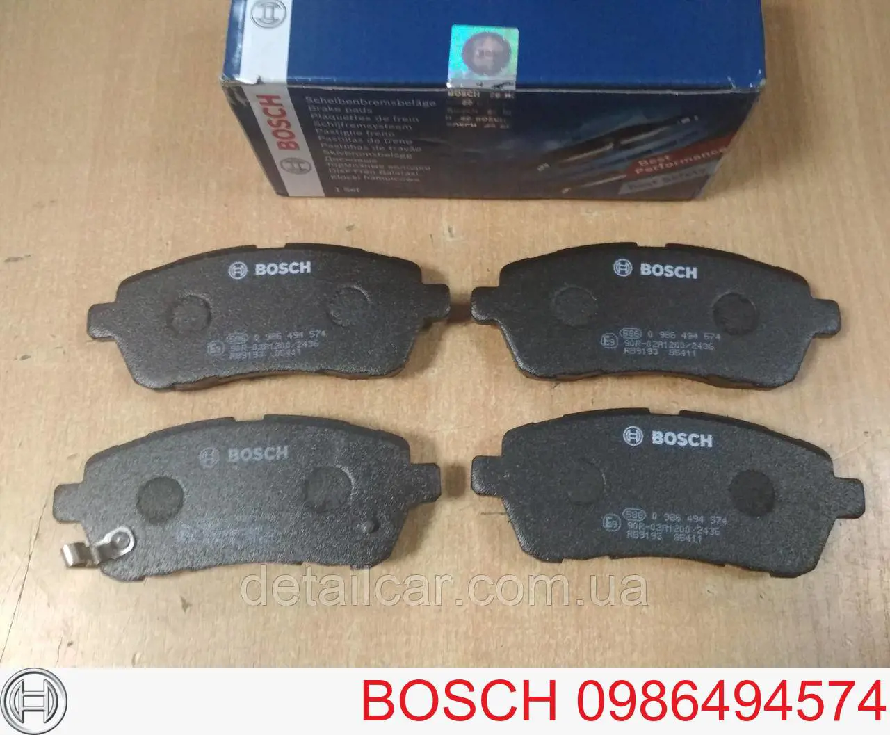 Передние тормозные колодки 0986494574 Bosch