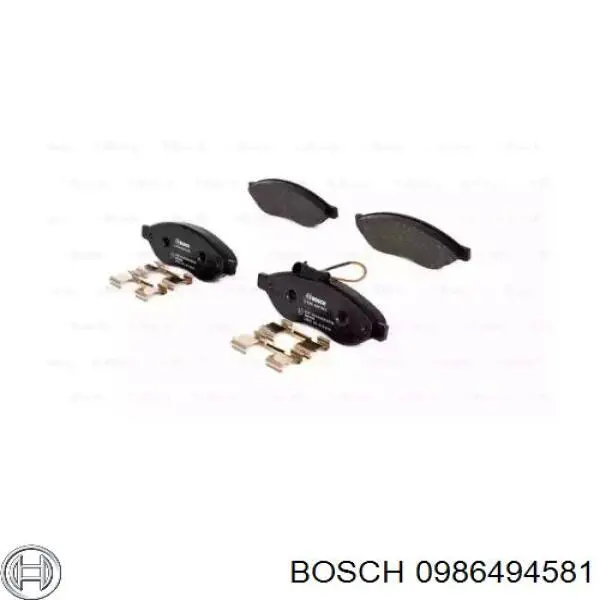 Передние тормозные колодки 0986494581 Bosch