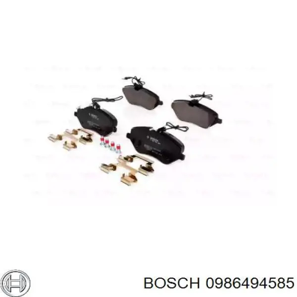 0 986 494 585 Bosch колодки тормозные передние дисковые
