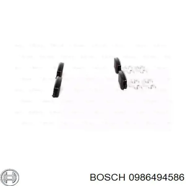 Колодки гальмові задні, дискові 0986494586 Bosch