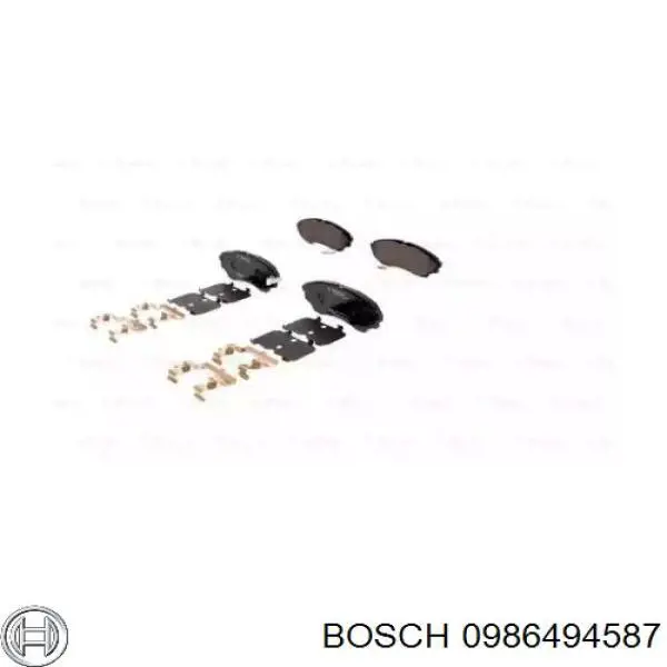 Передние тормозные колодки 0986494587 Bosch