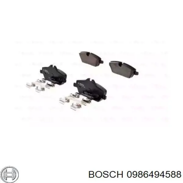 0 986 494 588 Bosch колодки тормозные передние дисковые