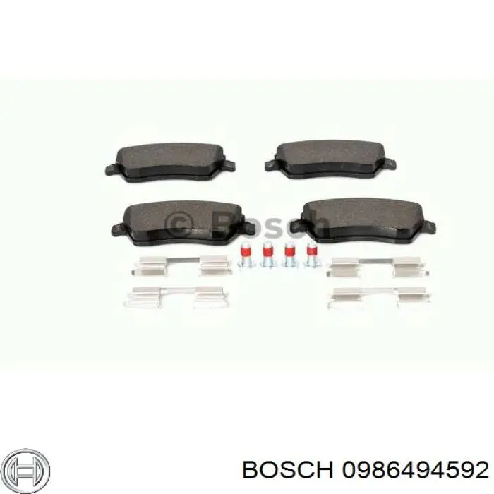 0986494592 Bosch колодки тормозные передние дисковые