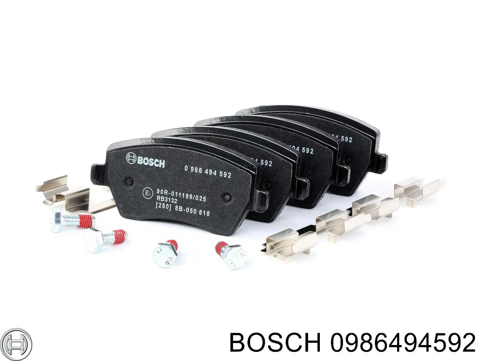 Колодки гальмівні передні, дискові 0986494592 Bosch