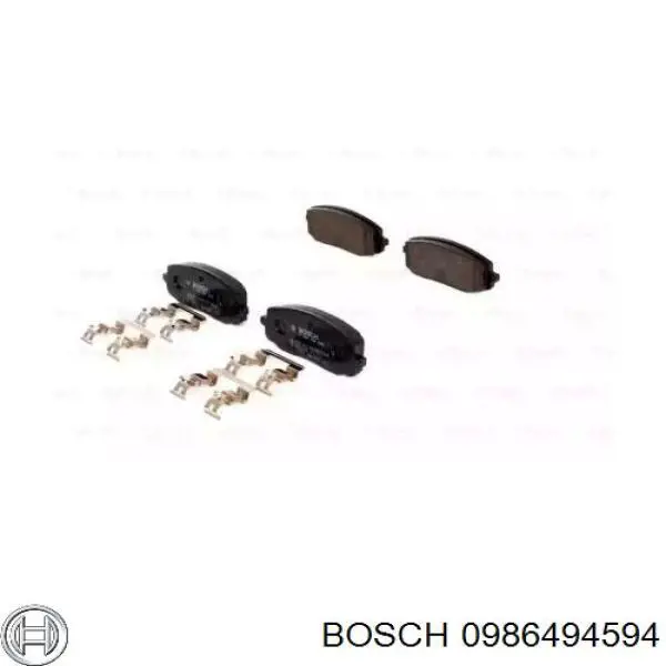 0 986 494 594 Bosch колодки тормозные передние дисковые