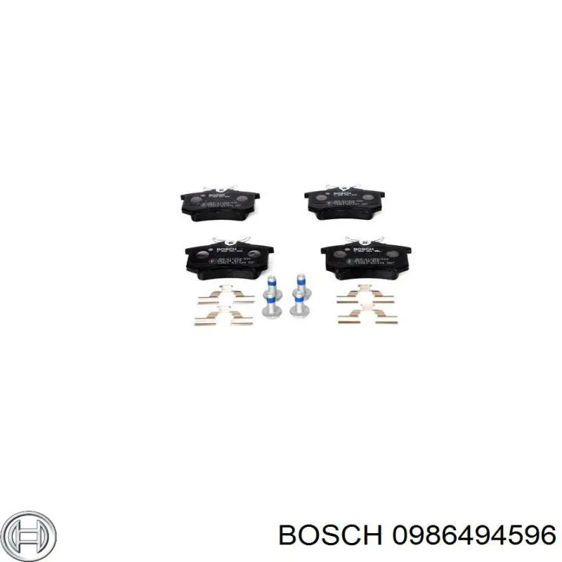 Колодки гальмові задні, дискові 0986494596 Bosch