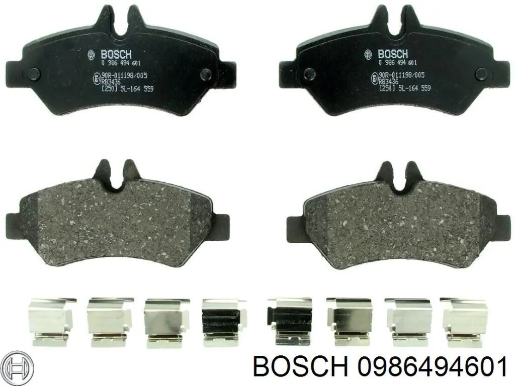 0 986 494 601 Bosch колодки тормозные задние дисковые