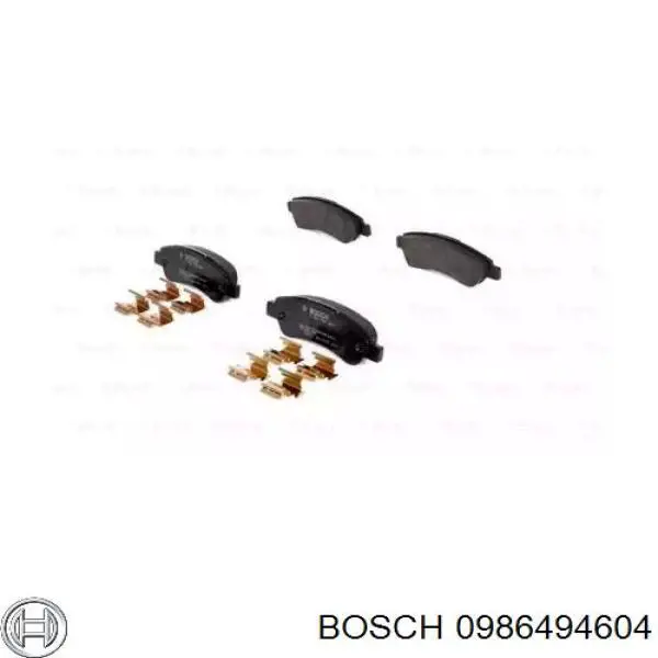 Задние тормозные колодки 0986494604 Bosch