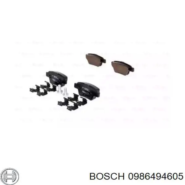 0 986 494 605 Bosch колодки тормозные задние дисковые