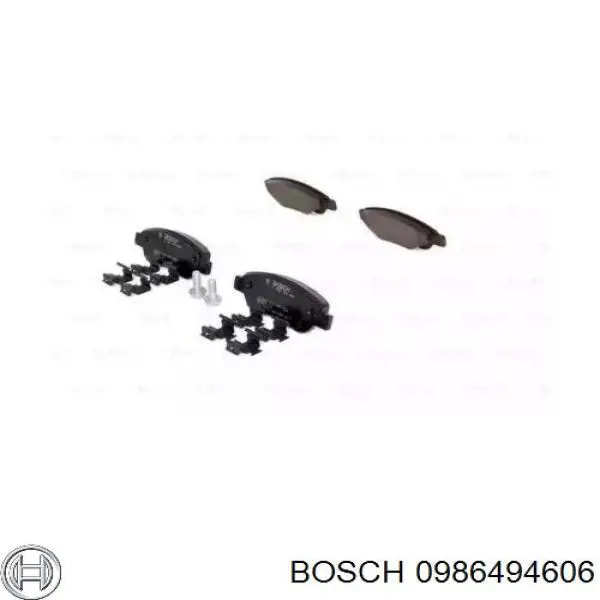 Передние тормозные колодки 0986494606 Bosch