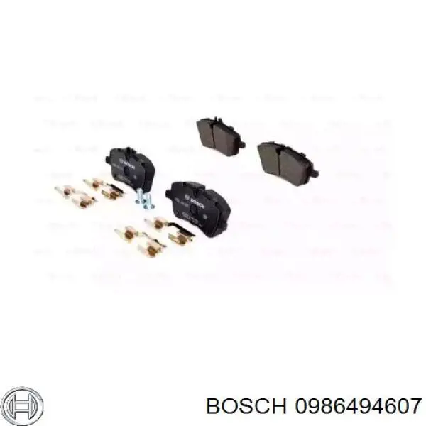 0 986 494 607 Bosch колодки тормозные передние дисковые