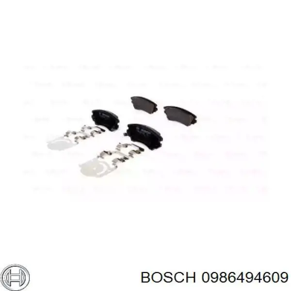 0986494609 Bosch колодки тормозные передние дисковые