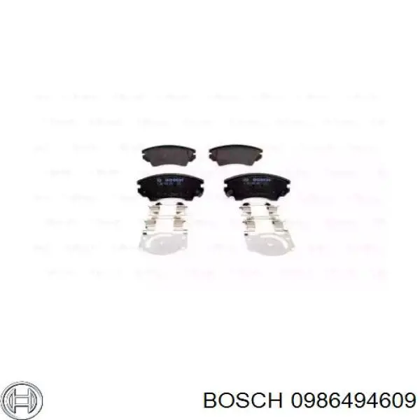 Колодки гальмівні передні, дискові 0986494609 Bosch