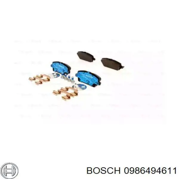 Передние тормозные колодки 0986494611 Bosch