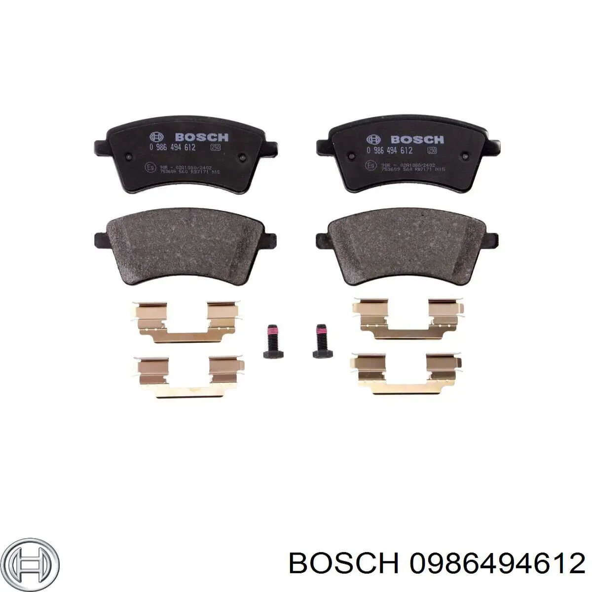 Передние тормозные колодки 0986494612 Bosch