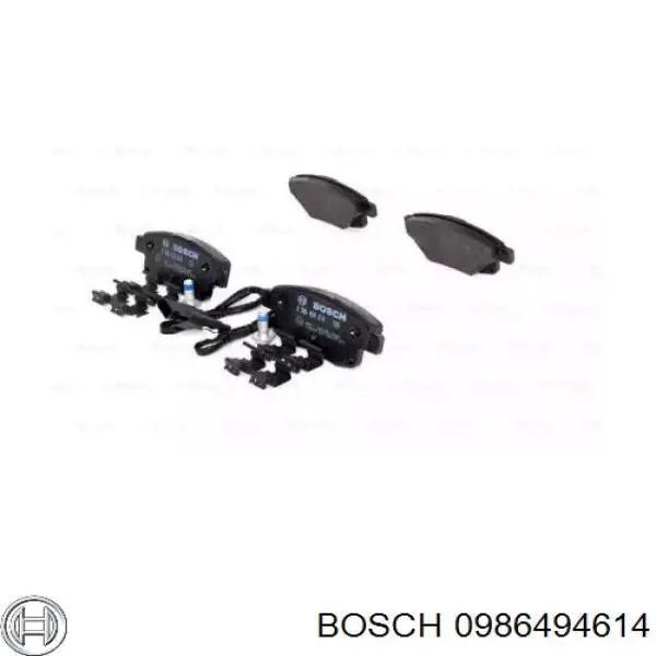 Задние тормозные колодки 0986494614 Bosch