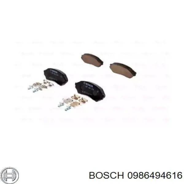 Передние тормозные колодки 0986494616 Bosch