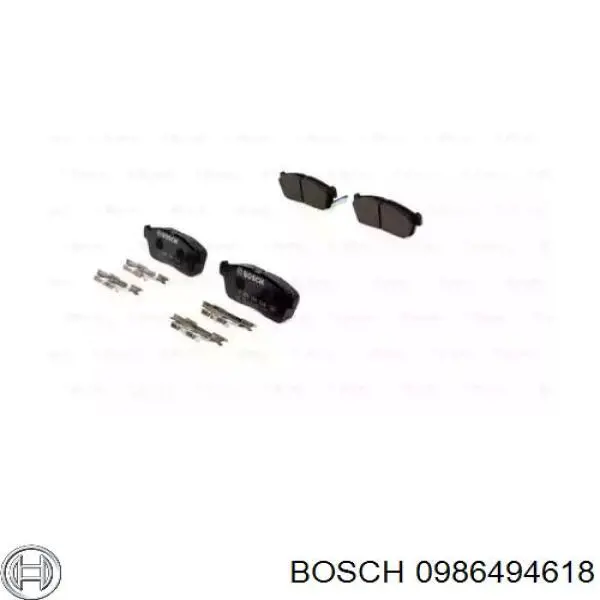 0 986 494 618 Bosch колодки тормозные передние дисковые