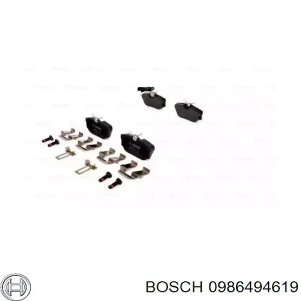 0986494619 Bosch Колодки тормозные дисковые комплект