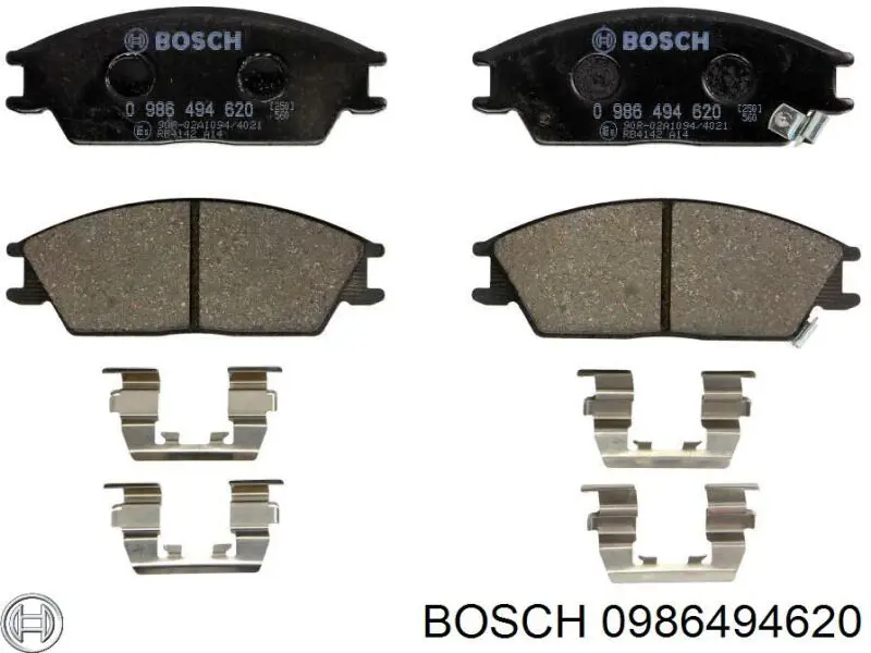 Передние тормозные колодки 0986494620 Bosch