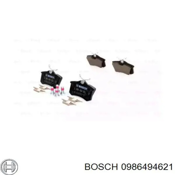 Задние тормозные колодки 0986494621 Bosch